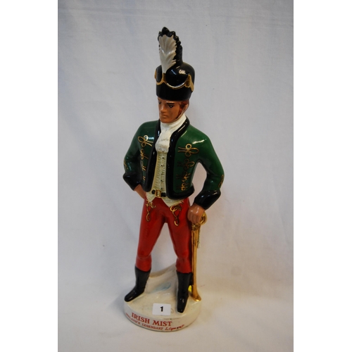 1 - VINTAGE IRISH MIST LEGENDARY LIQUEUR GUARDSMAN ADVERTISING FIGURE (49CM)