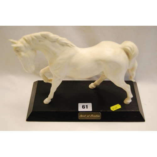 61 - BESWICK WHITE PORCELAIN HORSE 