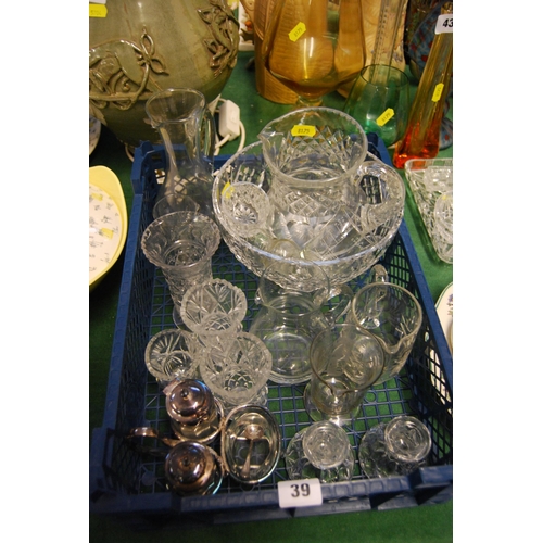 39 - QUANTITY OF CUT GLASS WARE