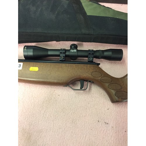 283 - COMETA MODEL 300 .22 AIR RIFLE WITH OPTIK TELESCOPIC SIGHT AND SILENCER, BUFFALO RIVER CASE AND QUAN... 