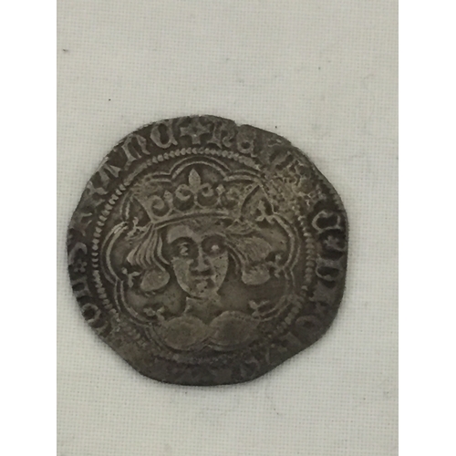 377 - HENRY VI GROAT C1430, ROSSETTES ISSUE, CALAIS MINT