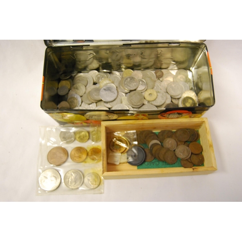 12 - QUANTITY OF GB & FOREIGN SILVER & OTHER COINS