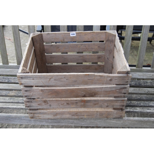 586 - WOODEN CRATE