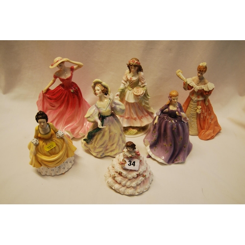 34 - 4 ROYAL DOULTON FIGURINES 