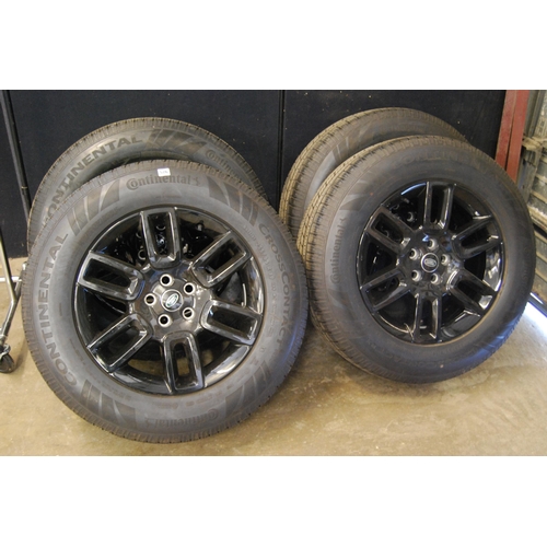 576 - 4 LANDROVER CROSS CONTACT CONTINENTAL ALLOY WHEELS & TYRES 255/65 R19 (ONLY USED FOR 200 MILES)