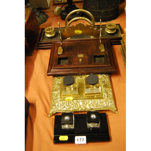 177 - 4 VARIOUS 19TH CENTURY & ART DECO DESK STANDS