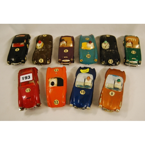 193 - 10 SCALEXTRIC SPORTS CARS