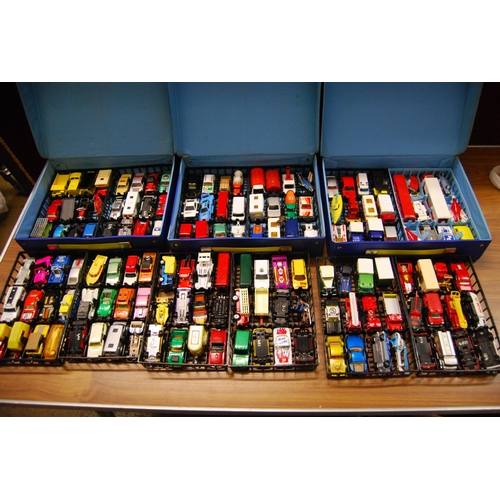 198 - 3 CARRY CASES OF MATCHBOX VEHICLES