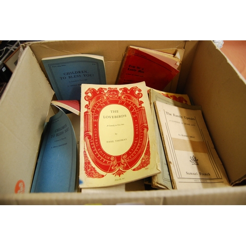 BOX OF VINTAGE COMEDY PLAY BOOKS & SCRIPTS