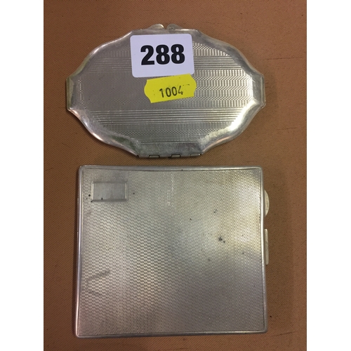 ENGINE TURNED SILVER CIGARETTE CASE AND ENGINE TURNED SILVER CASE, 6.8ozs