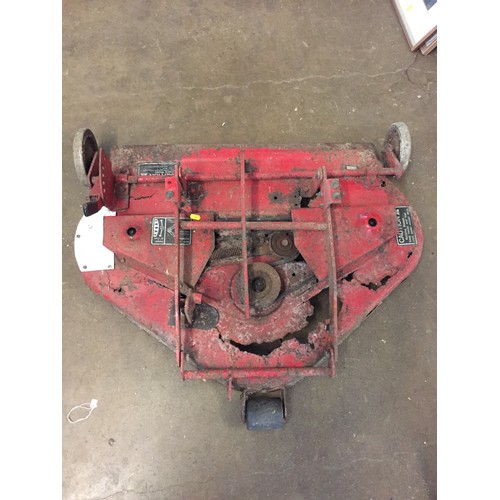 549 - WHEEL HORSE C-145 EIGHT SPEED GARDEN TRACTOR WITH GRADER BLADE, SNOW/DOZER BLADE, MOLDBOARD PLOUGH &... 