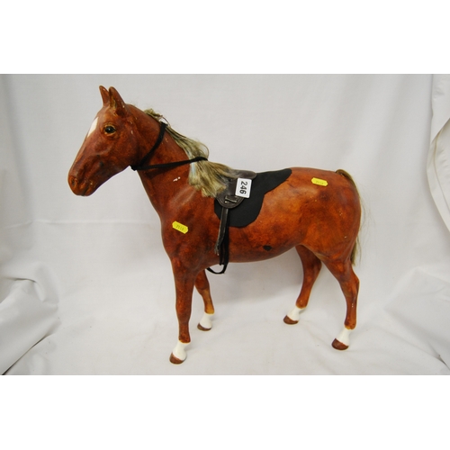 246 - LARGE PLASTIC & PAINTED MODEL HORSE