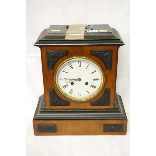 249 - VINTAGE CAMERER, KUSS & CO 8 DAY MANTLE CLOCK
