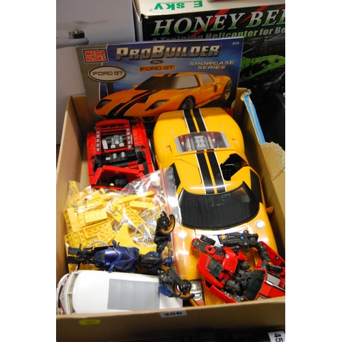 456 - MEGA BLOKS PRO BUILDER FORD GT LEGO FERRARI, 2 TRANSFORMERS & WELLY MICRO BUX