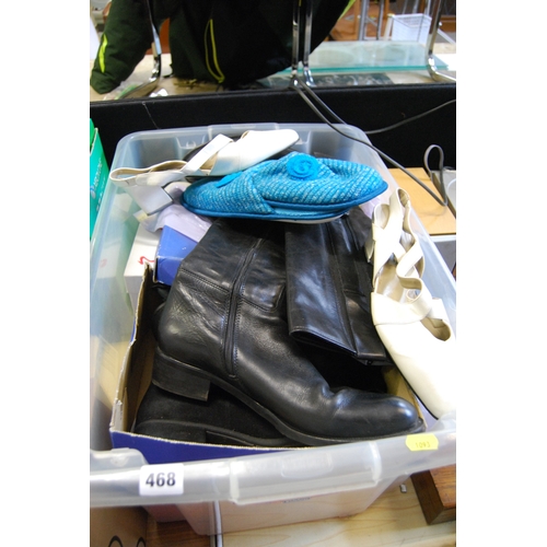 468 - QUANTITY OF LADIES SHOES, BOOTS, ETC