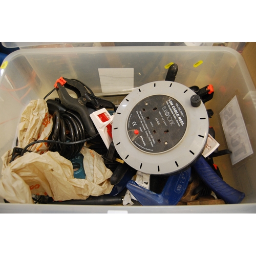 475 - QUANTITY OF TOOLS, CLAMPS, CABLE REEL, ETC
