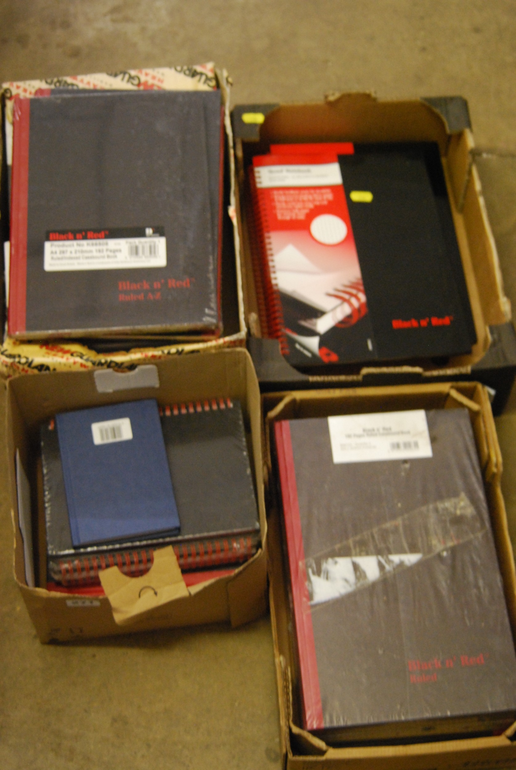 4 BOXES OF VARIOUS OFFICE NOTEBOOKS