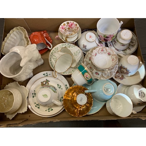 182 - Collection of old china pieces incl. Belleek