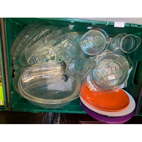 2 - Box lot, Pyrex glassware