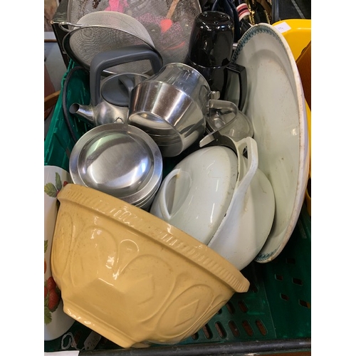 55 - Box lot of kitchen cooking ware