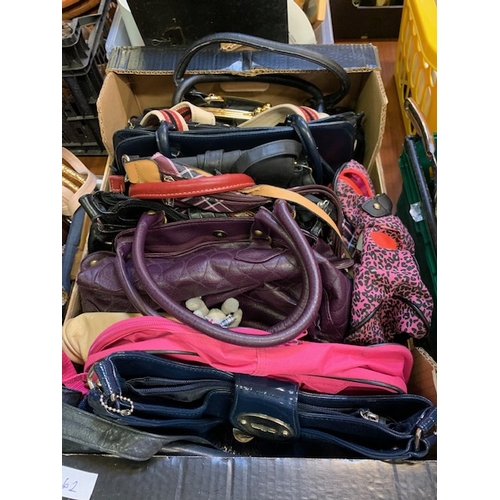 62 - Box lot mainly large handbags