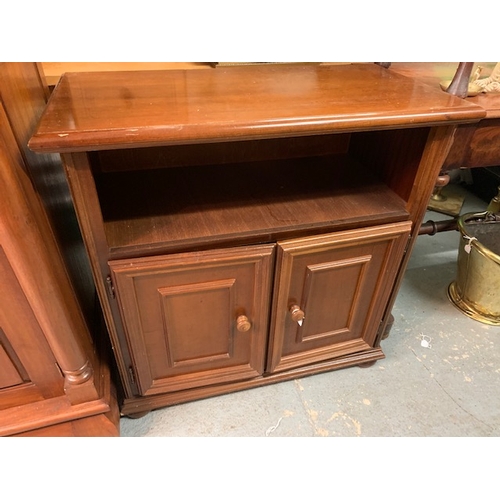 245A - 2 door teak cabinet with shelf