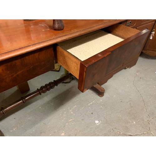 256 - Antique mahogany hall table