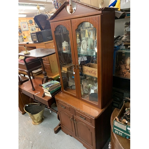 258 - Roped edge teak 2 door cabinet