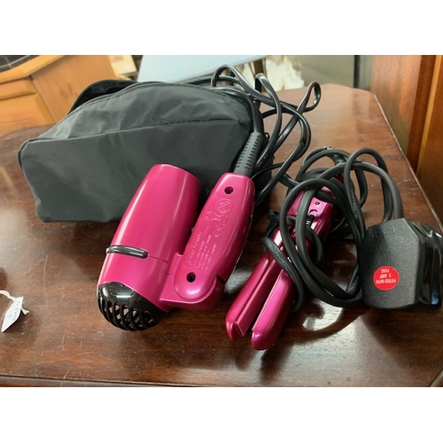 262 - Travel Kit (John Lewis) hair dryer and curling tongs