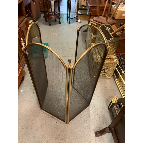 283 - Fire screen (tall, brass)