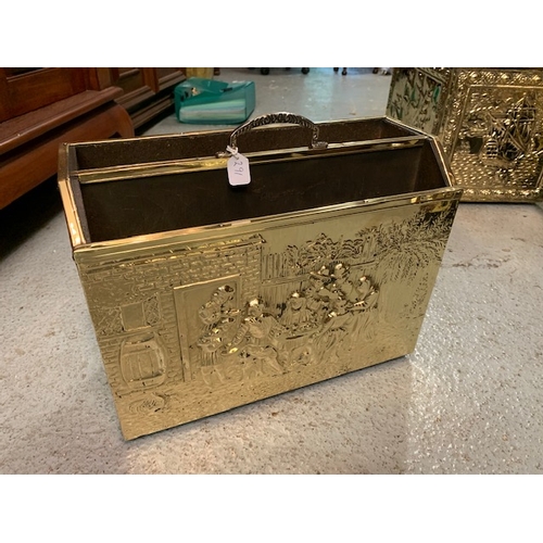 291 - Antique brass magazine holder