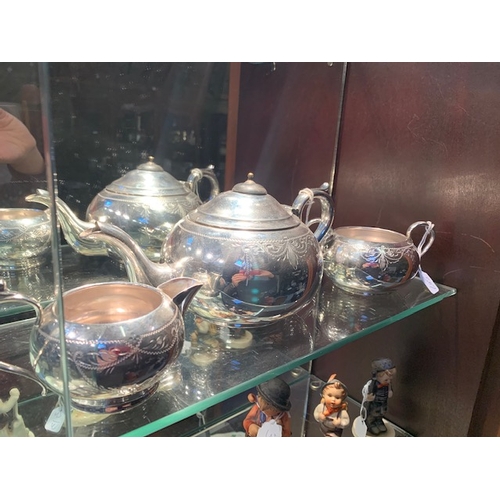 307 - 3 piece silver plated tea set