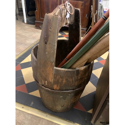 281 - Antique wooden bucket