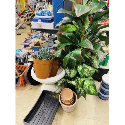 13 - Lot of flowers pots, artificial plants etc.