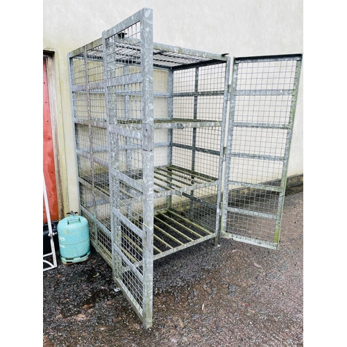 312 - Steel cage 82''h x 54'' w and 39''d