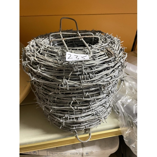 235 - Roll of barbed wire