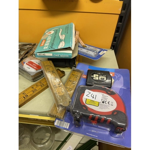 241 - Collection  of measuring tapes and others