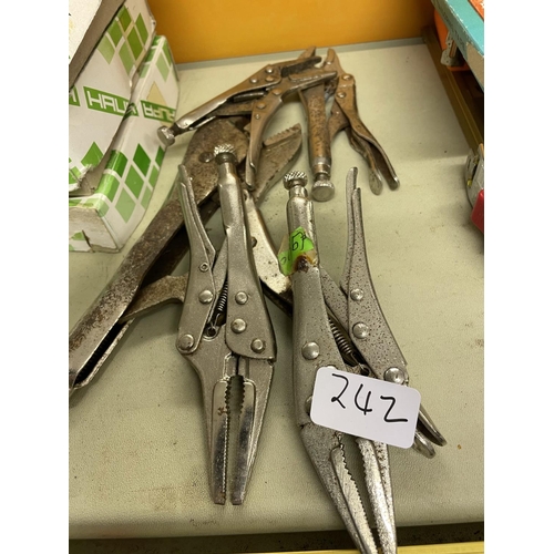 242 - 5 long nose pliers and other