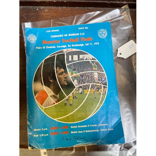 35 - GAA match programme Munster