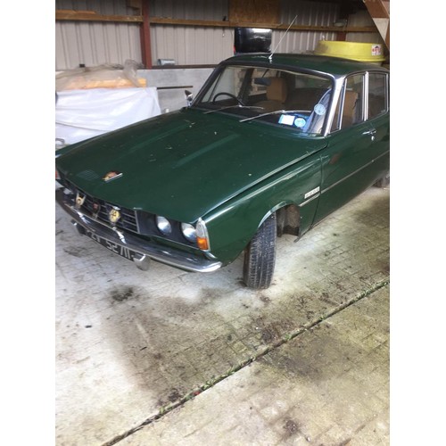 415 - Two Vintage Cars, 1973 Rover P6, 2 litre petrol, in good order, running, with tax book
Rover P6, 2.2... 