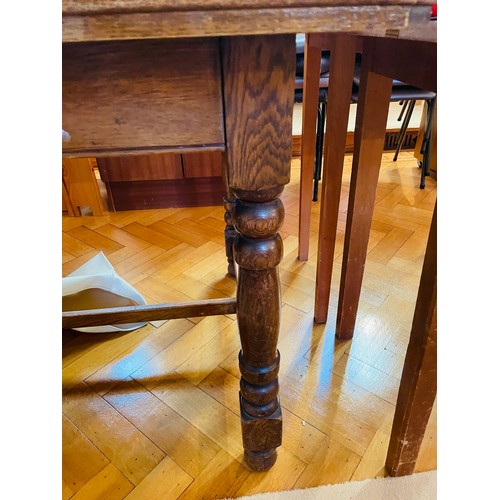 7 - Antique oak dining table