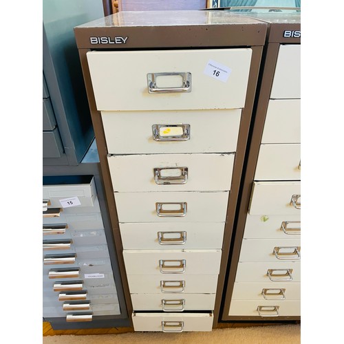 16 - Bisley 9 drawer filing cabinet