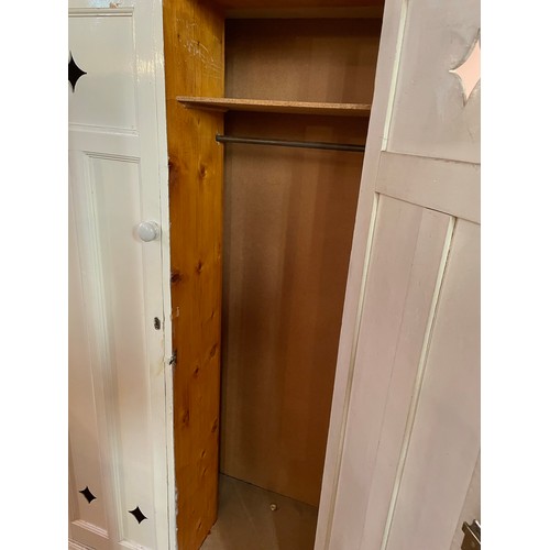 40 - Antique pine wardrobe