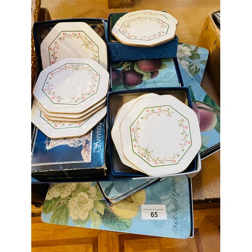 65 - 3 boxes of table place mats