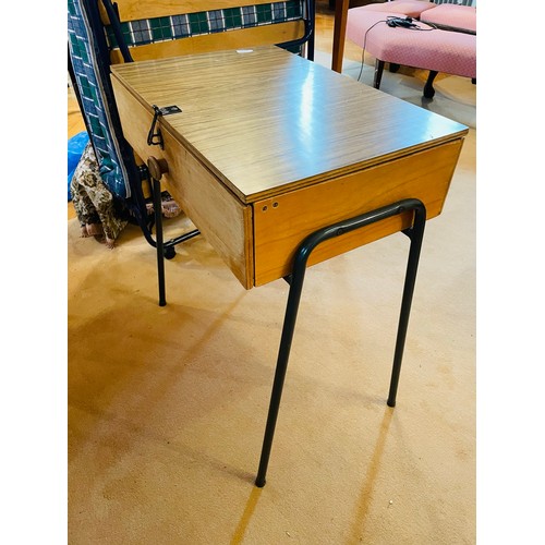 163 - Vintage school desk with hinged top