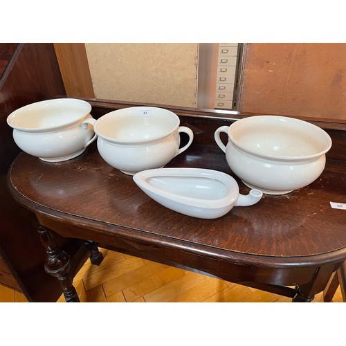 61 - Arklow chamber pot and 3 others other