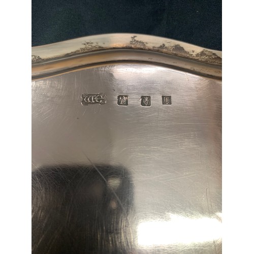194 - Magnificent William Egan Hallmarked Irish silver tray, 1962, circa 1.4kg, 14'' square.
Cork Silversm... 