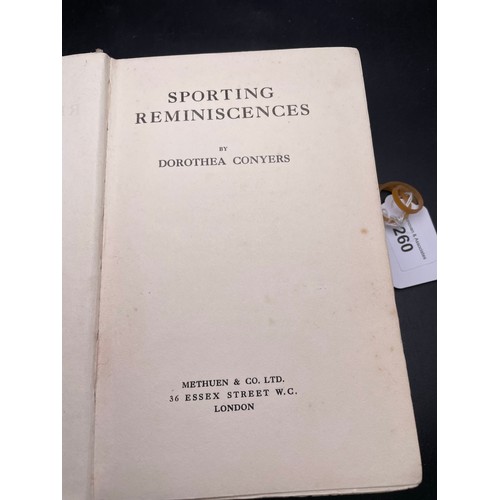 260 - Sporting Reminiscences, Dorothea Conyers HB 1920 1st edition