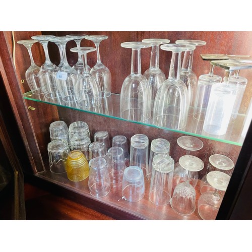 48 - 2 shelf's of mixed glass