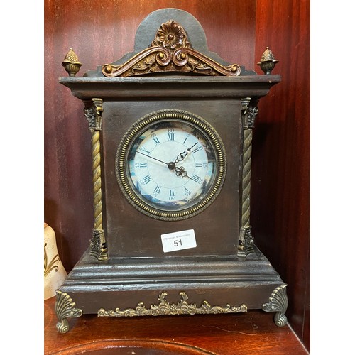 51 - Ornate Victorian style battery clock